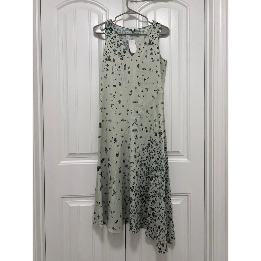 Vince Sleeveless Floral Silky Midi Dress $395